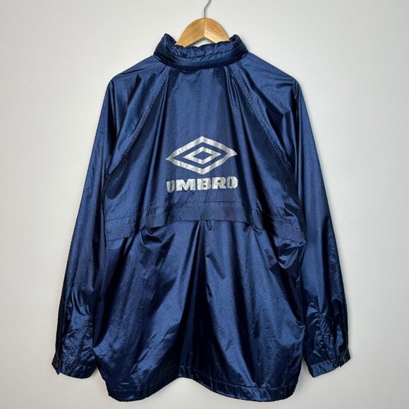 Vintage Umbro Langara College Soccer 1/4 Zip Windbreaker Jacket - Size Large - Picture 4 of 13